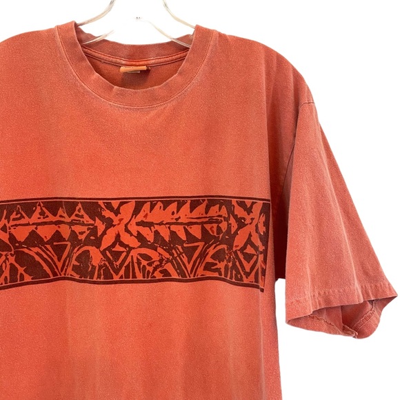 Crazy Shirts Other - Crazy Shirts Men's Hawaiian Tribal Band Tee T Shirt Tangerine Orange Dyed Large